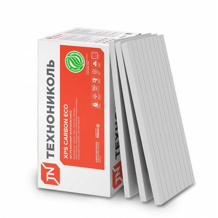 Экструдированный пенополистирол Технониколь XPS Carbon Eco FAS 50х580х1180-L